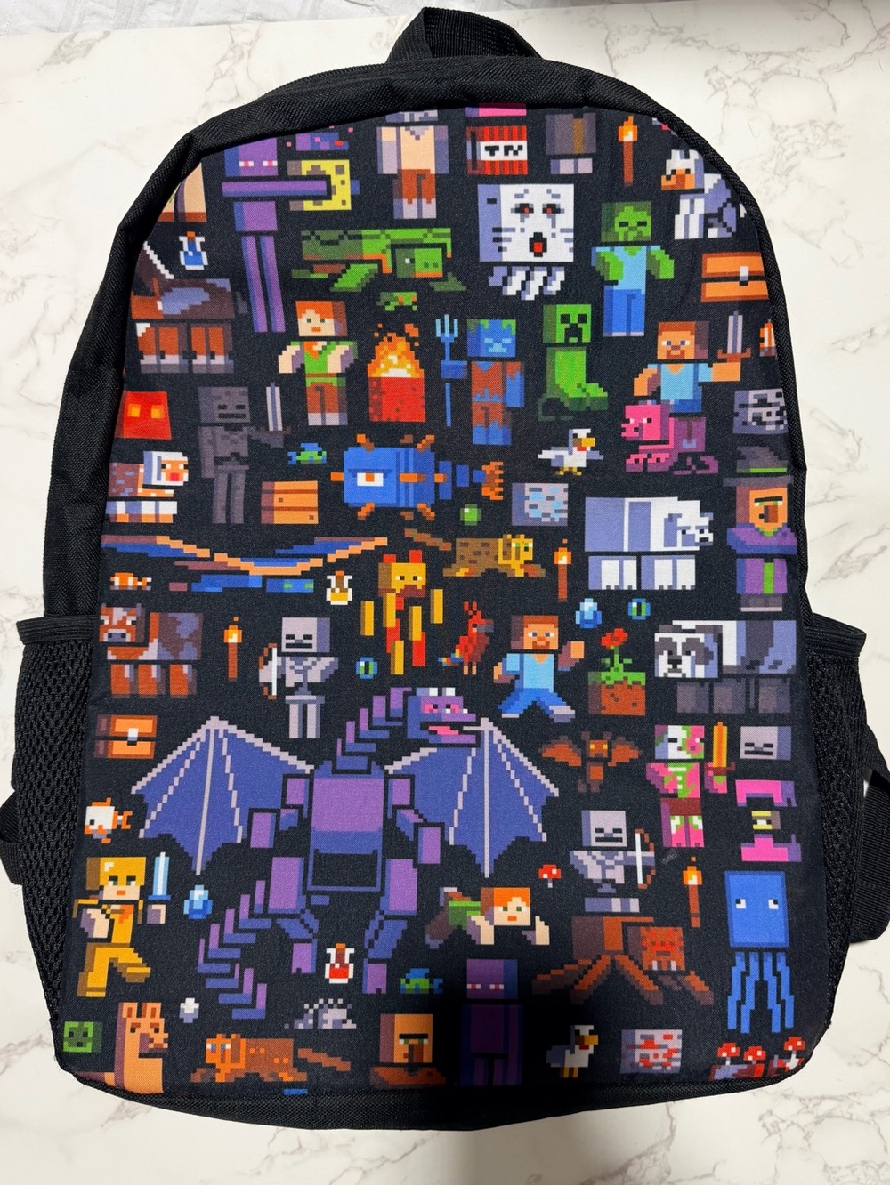 Minecraft Pixel Game Character Backpack - Multicolor